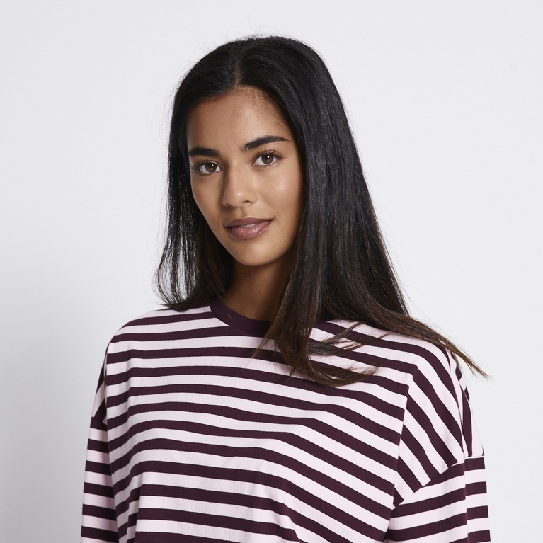 Striped longsleeve-tee "Ammie" Plum